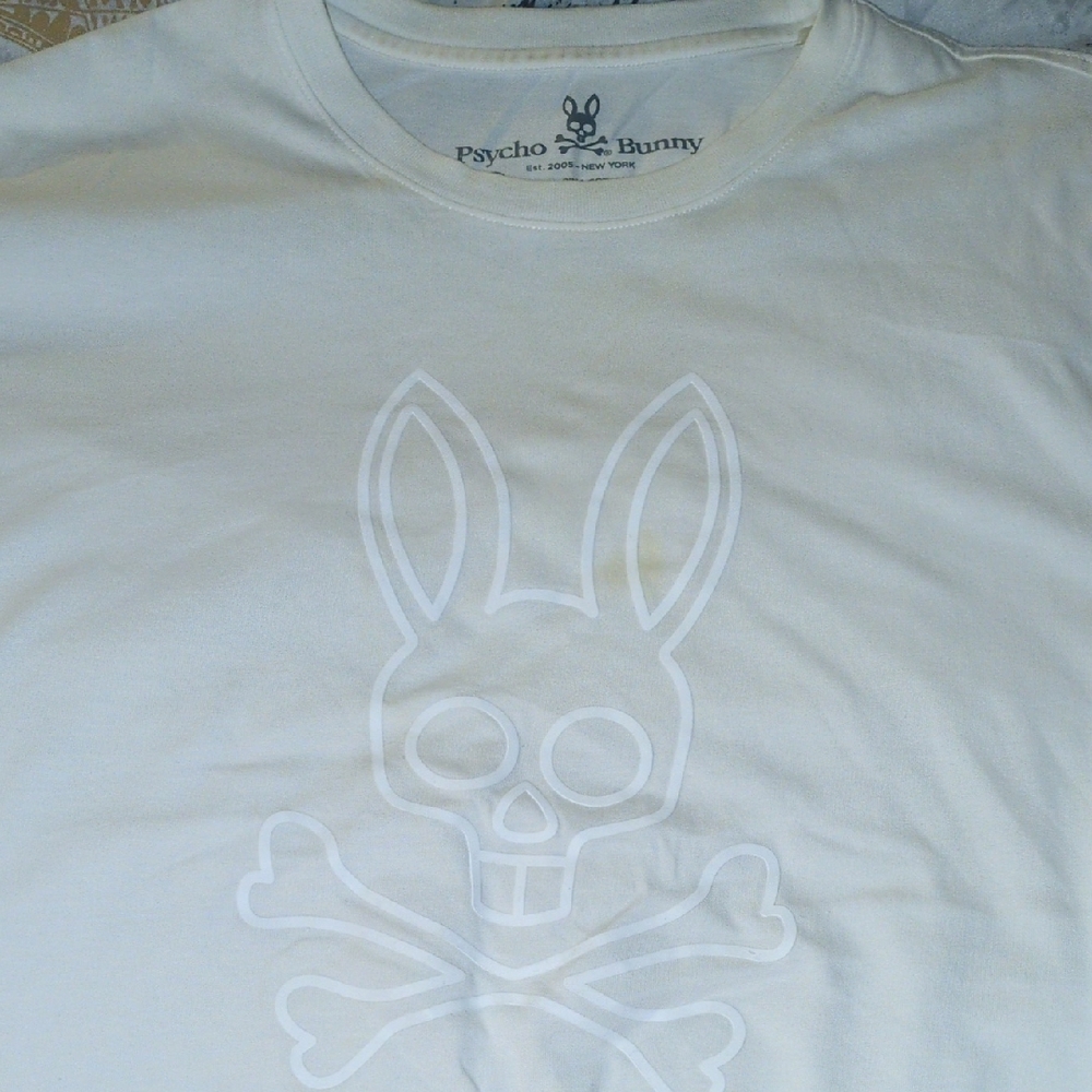 Psycho Bunny White Short Sleeve Tee Minimalist Design